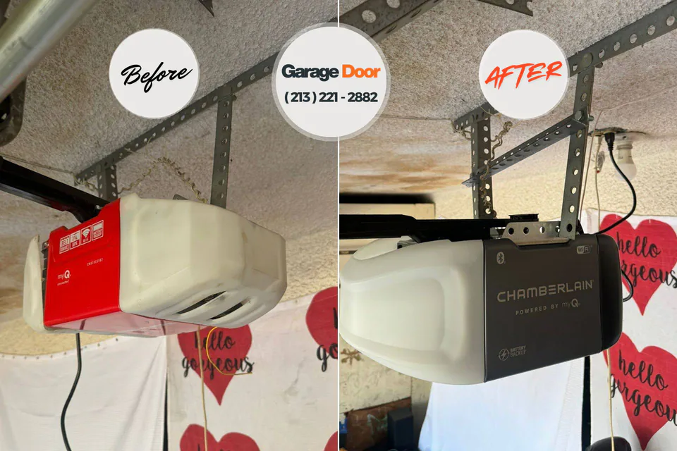 Before and after: garage door repair Swifton, AR